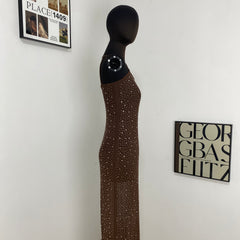 Diamond Strap Mermaid Maxi Dress
