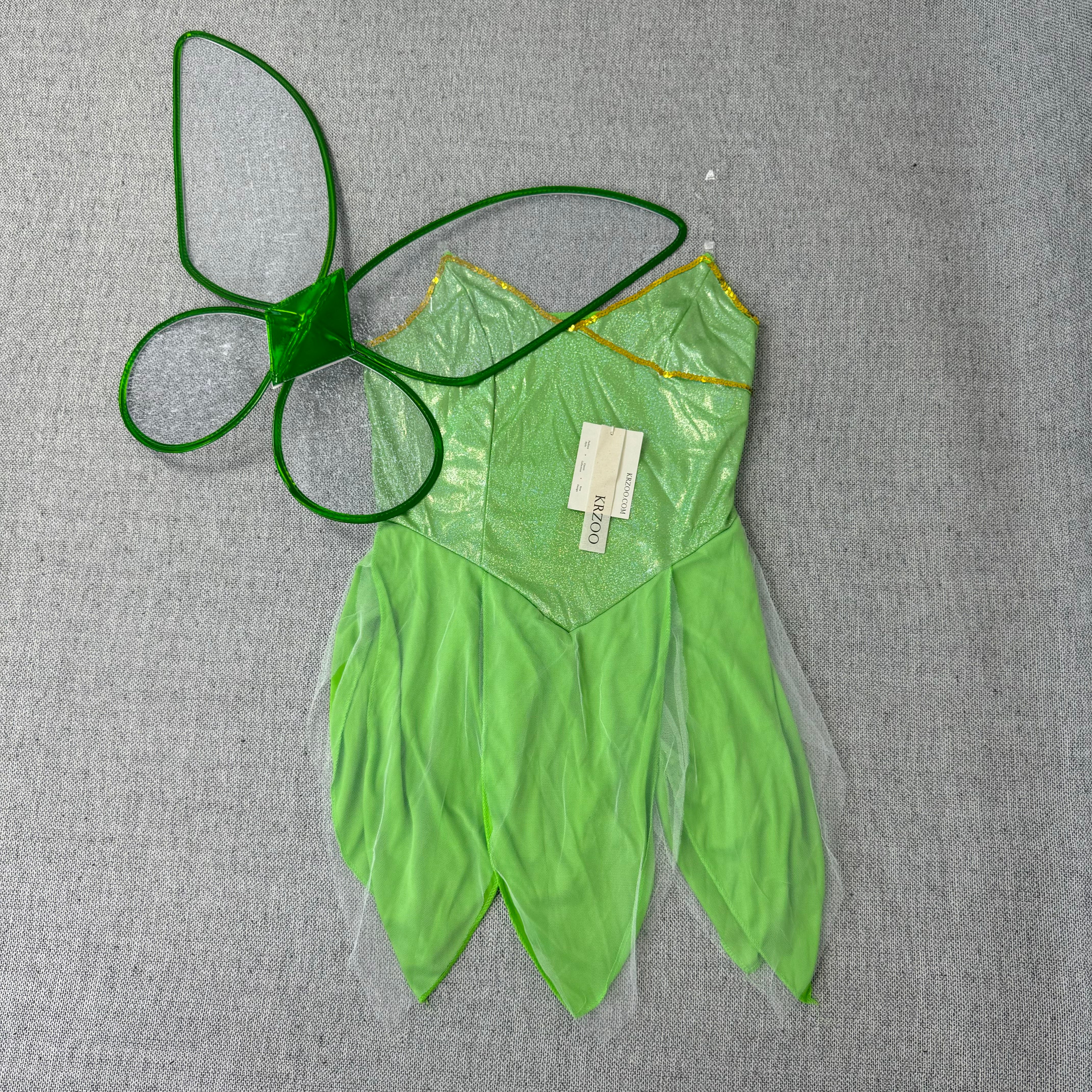 The fringed skirt of the fairy's wings