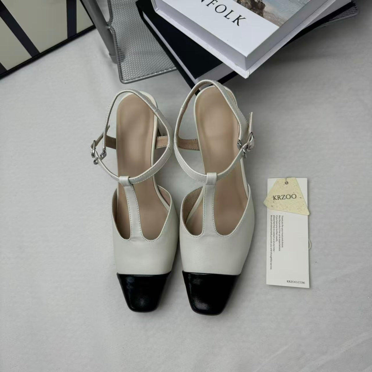Retro Color-Block Open-Toe Sandals