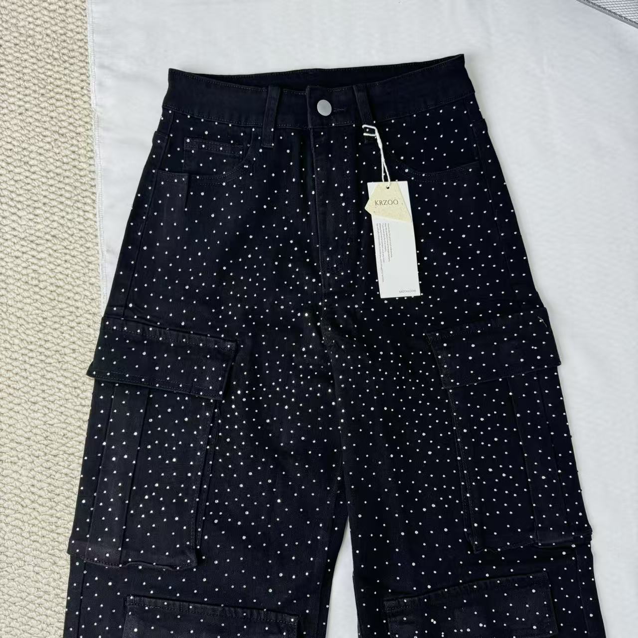 High-Waisted Starry Sky Jeans