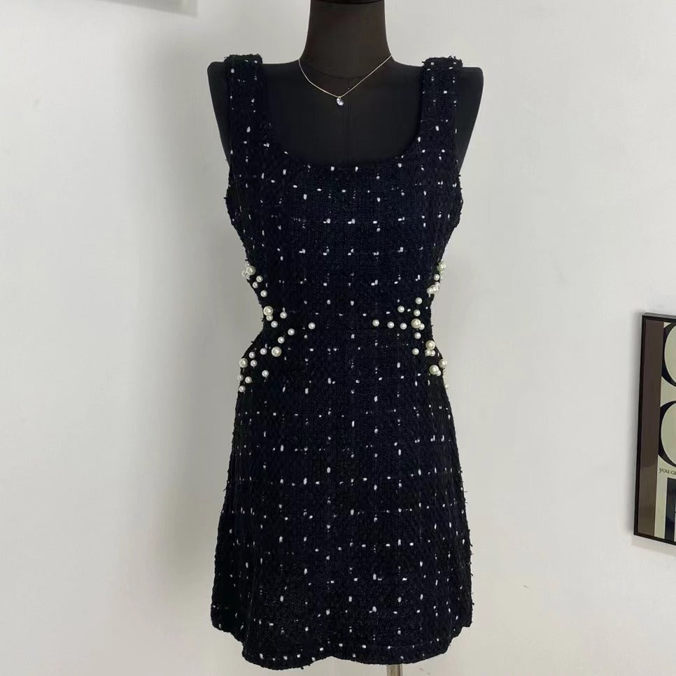 Pearl-Embellished Slip Dress