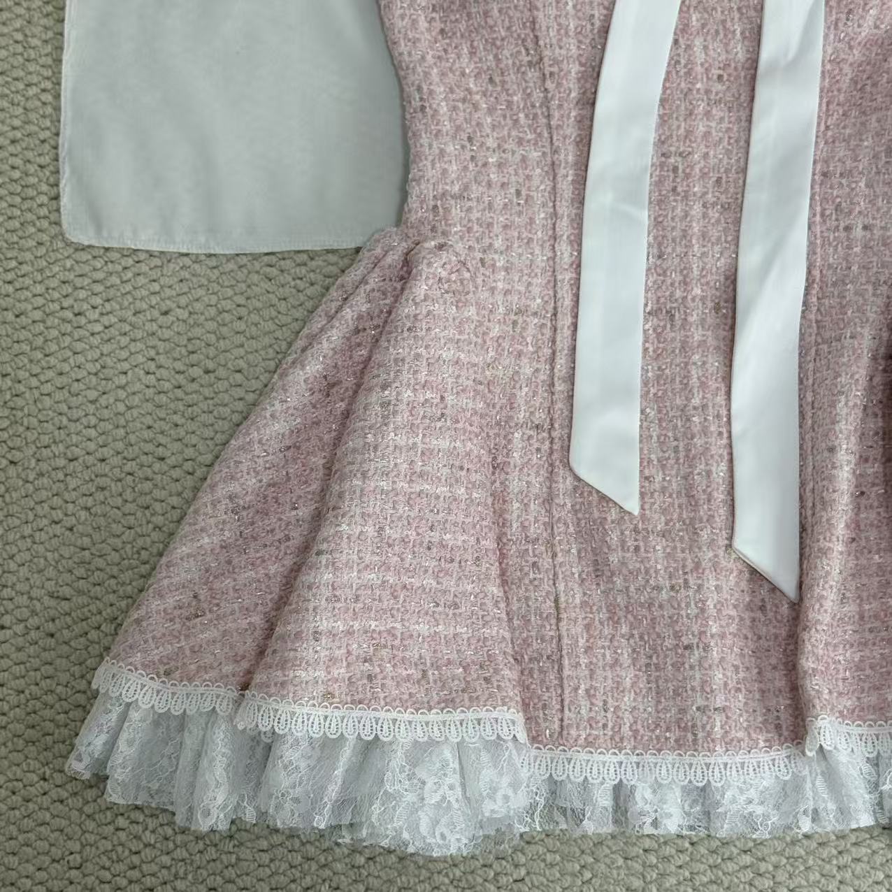 French-style retro princess puff-sleeved dress