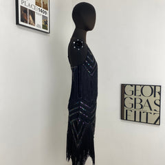 Strappy Sequined Evening Gown