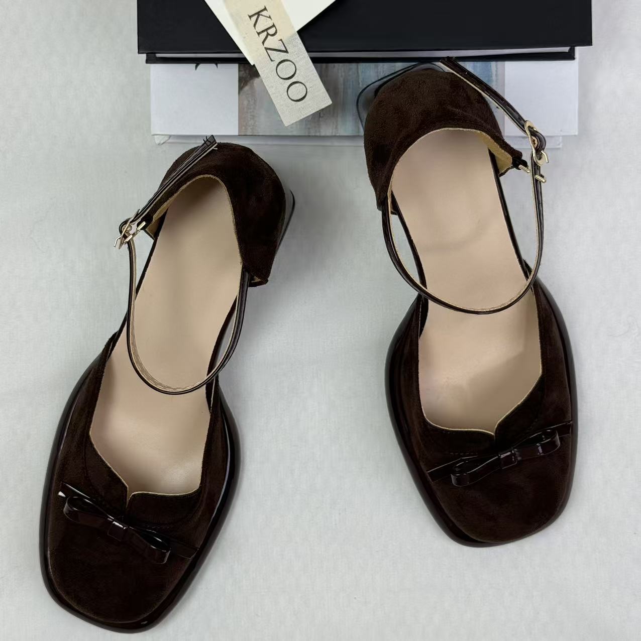 Retro Mary Jane Bow Tie High Heels