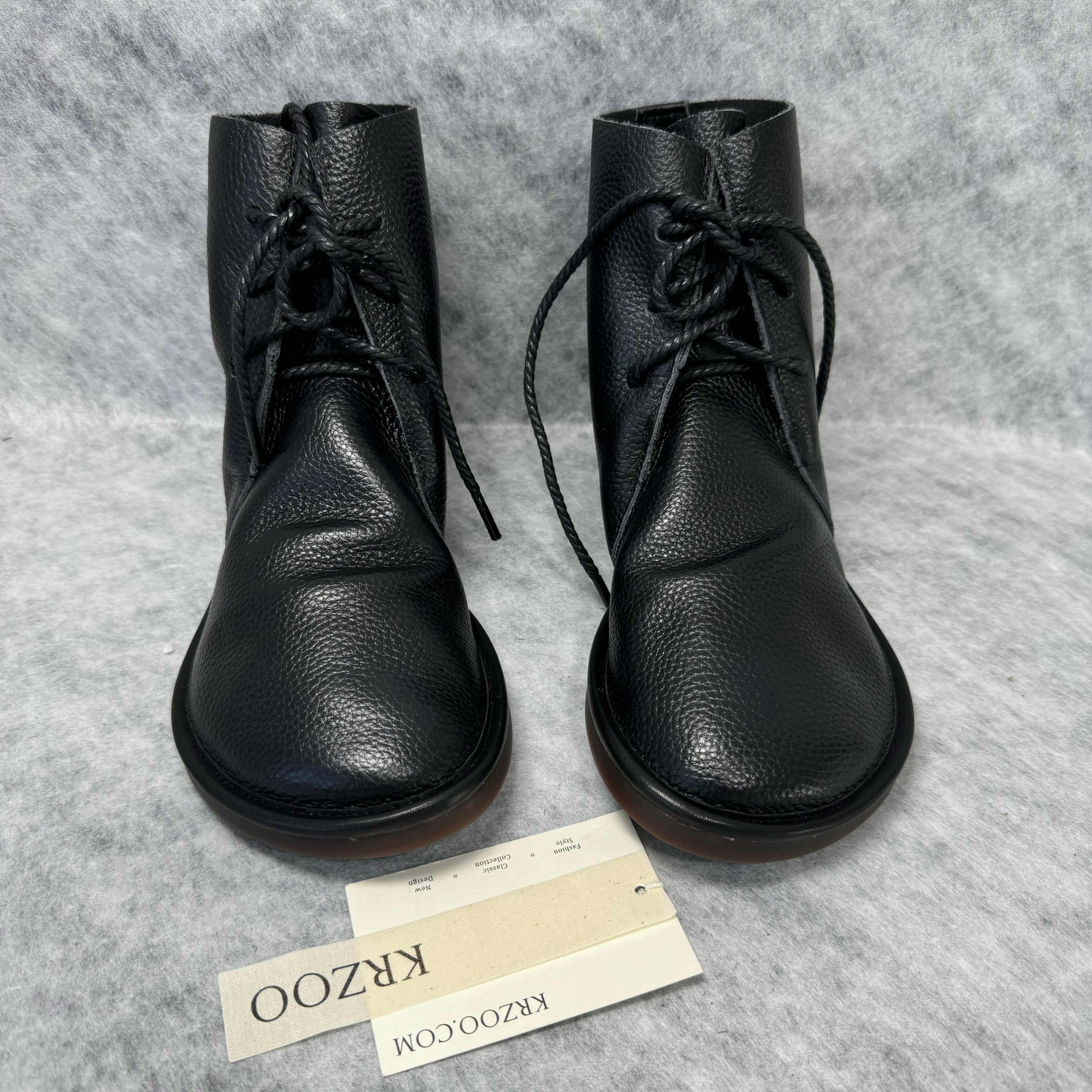 Leather soft leather sole marten boots