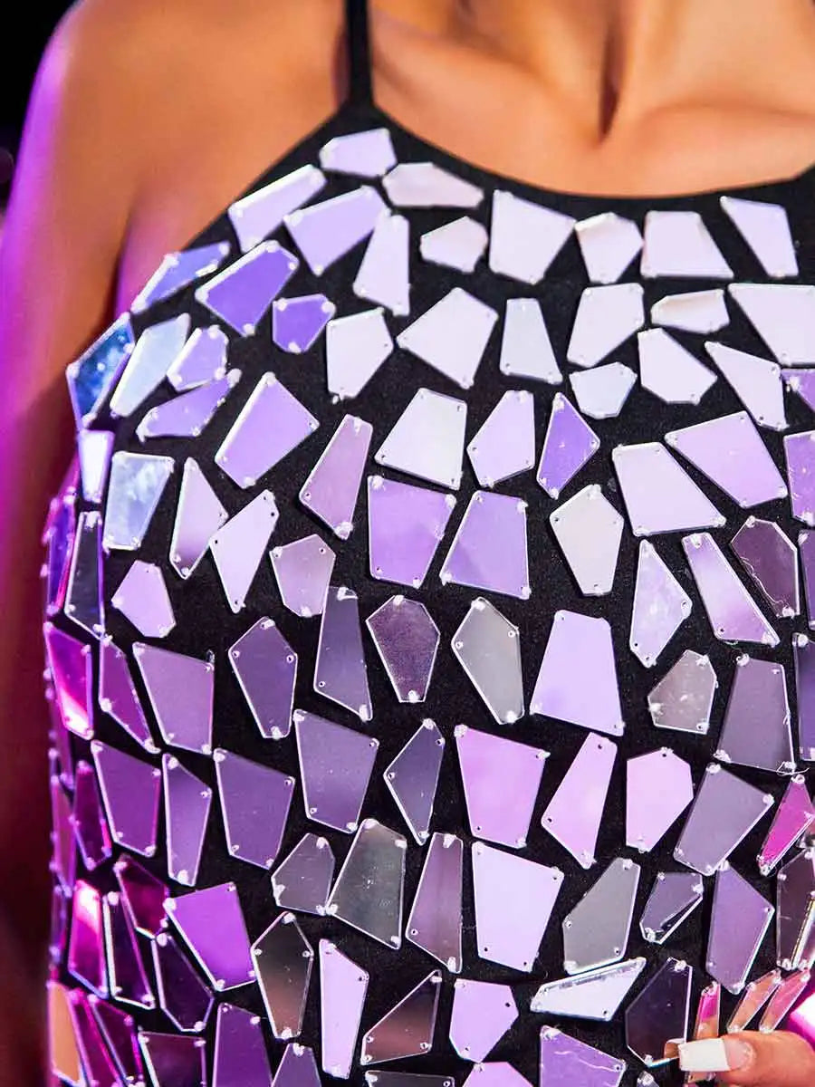 Fashion nightclub tight mini dress acrylic sequin material