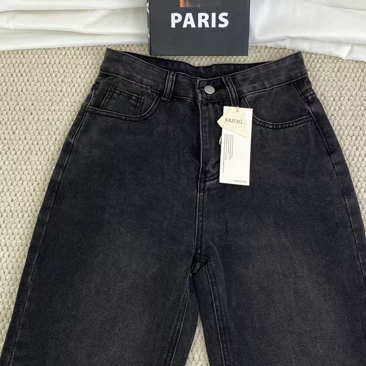 High street washed and distressed heavyweight