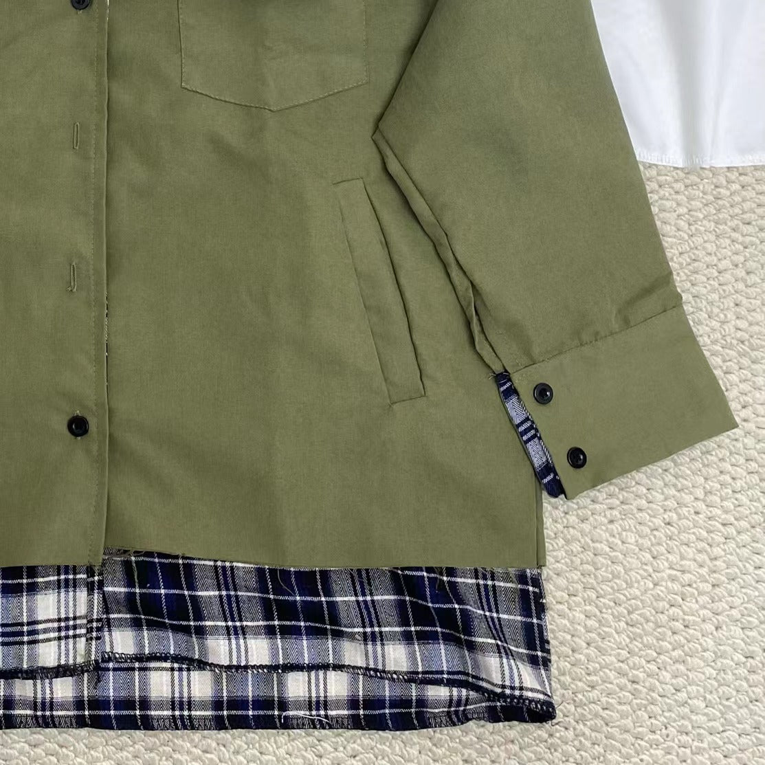 Retro Checkered Work Jacket
