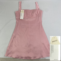 Strapless halter top with open back short dress