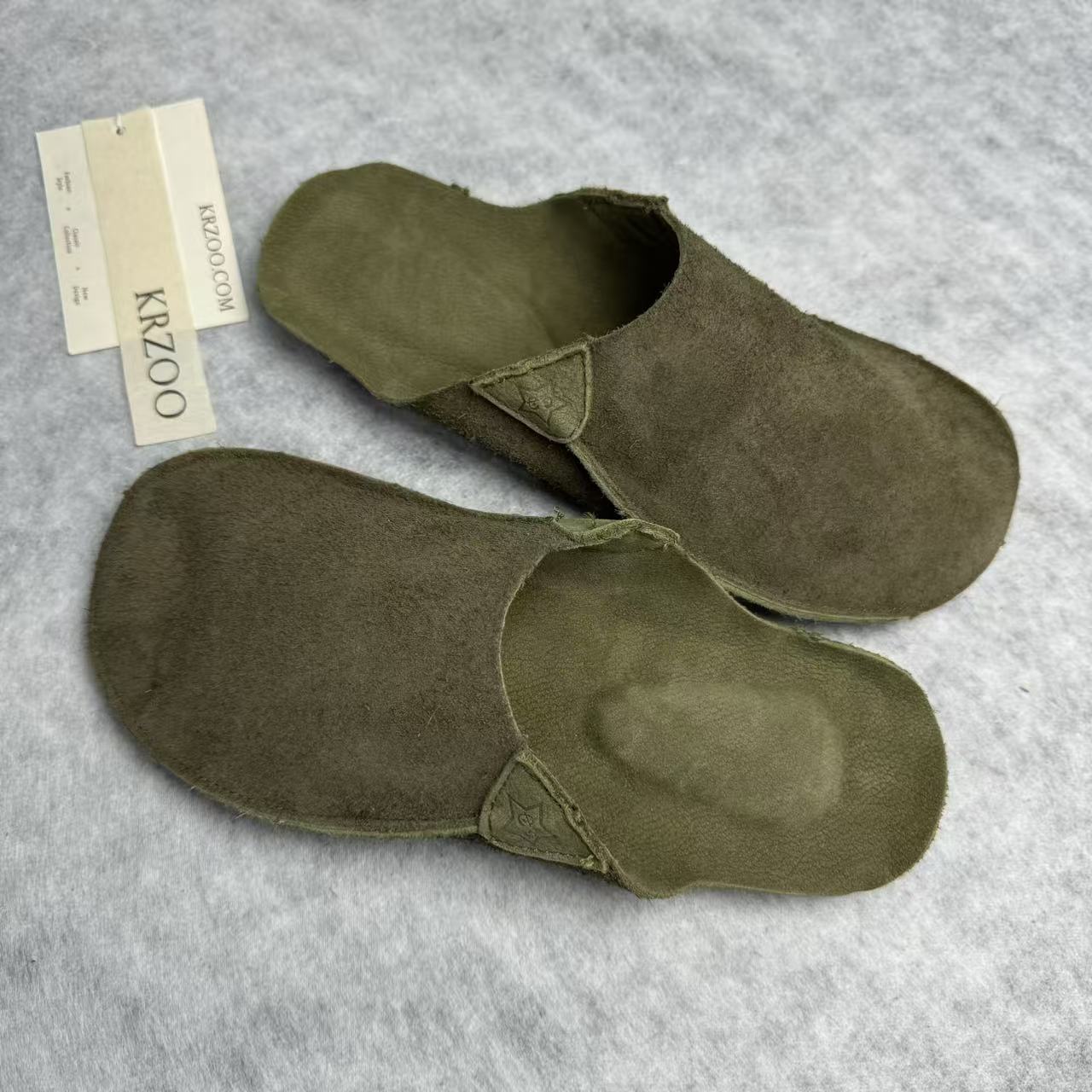 A pair of half-boots with a baggy top