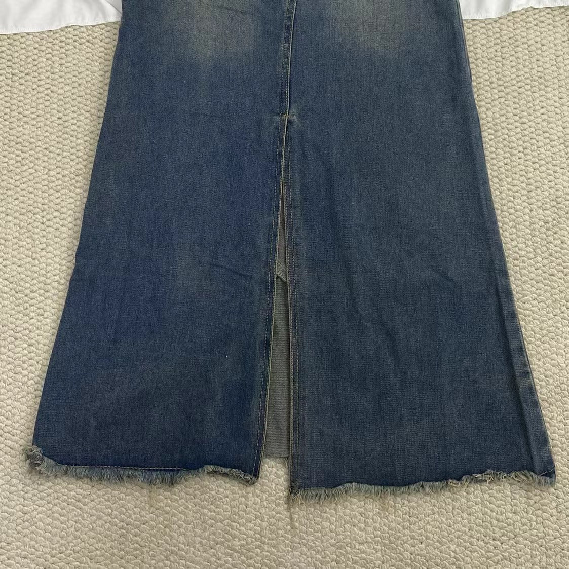 Lrregular Hem Midi Skirt