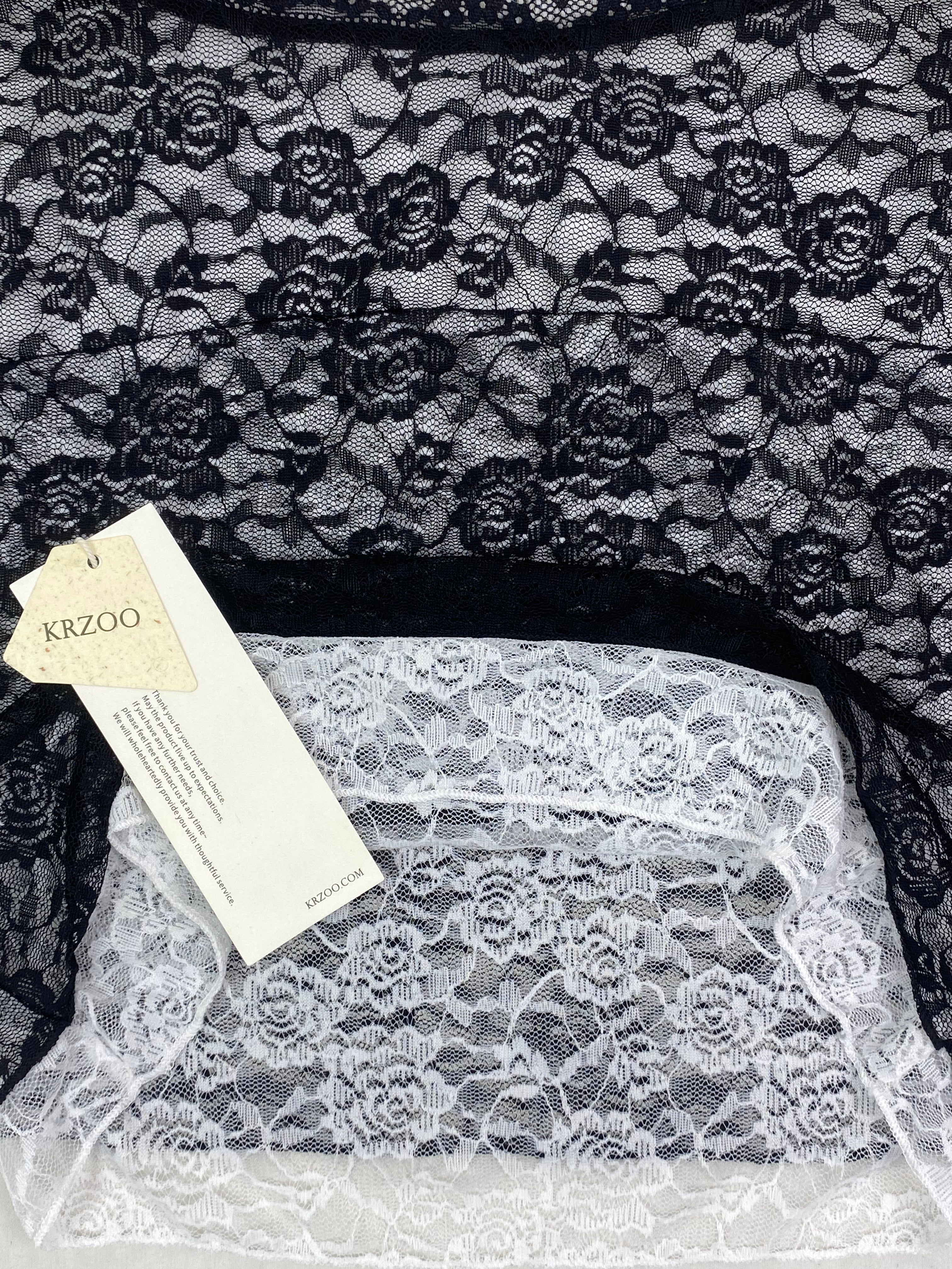 Two-color lace jacquard bandeau top