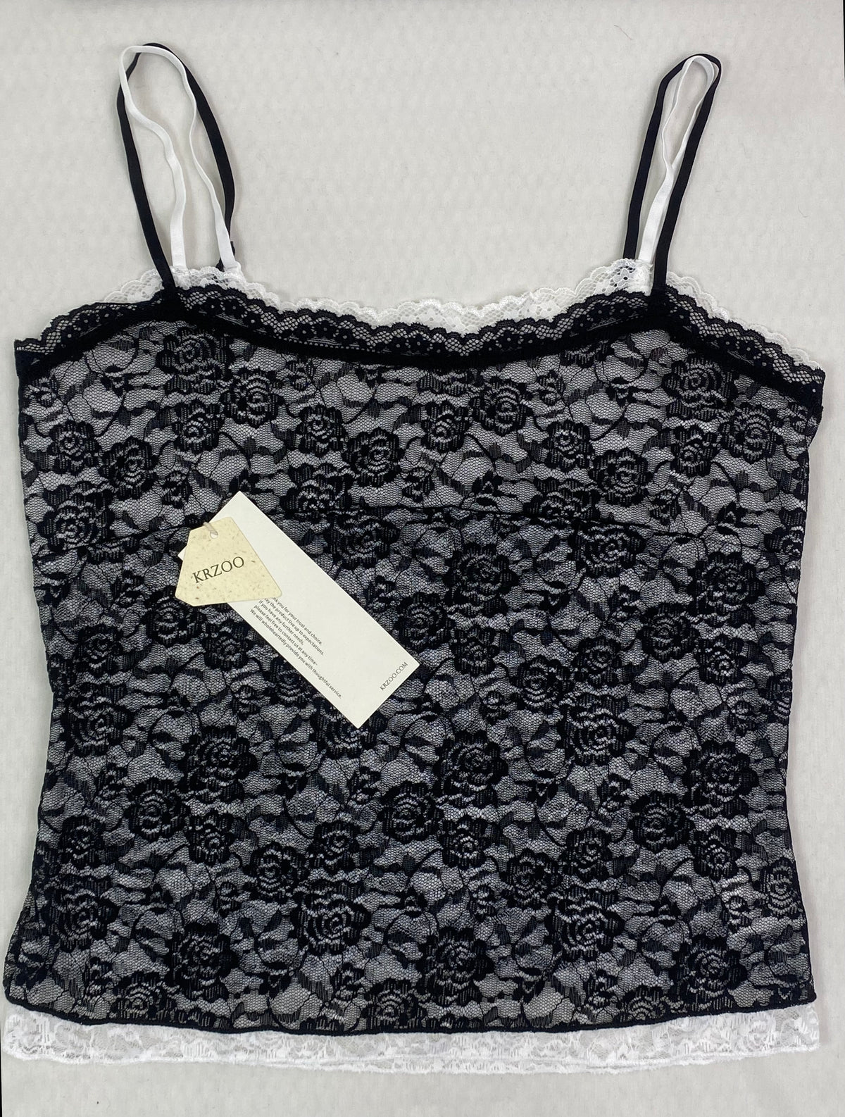 Two-color lace jacquard bandeau top