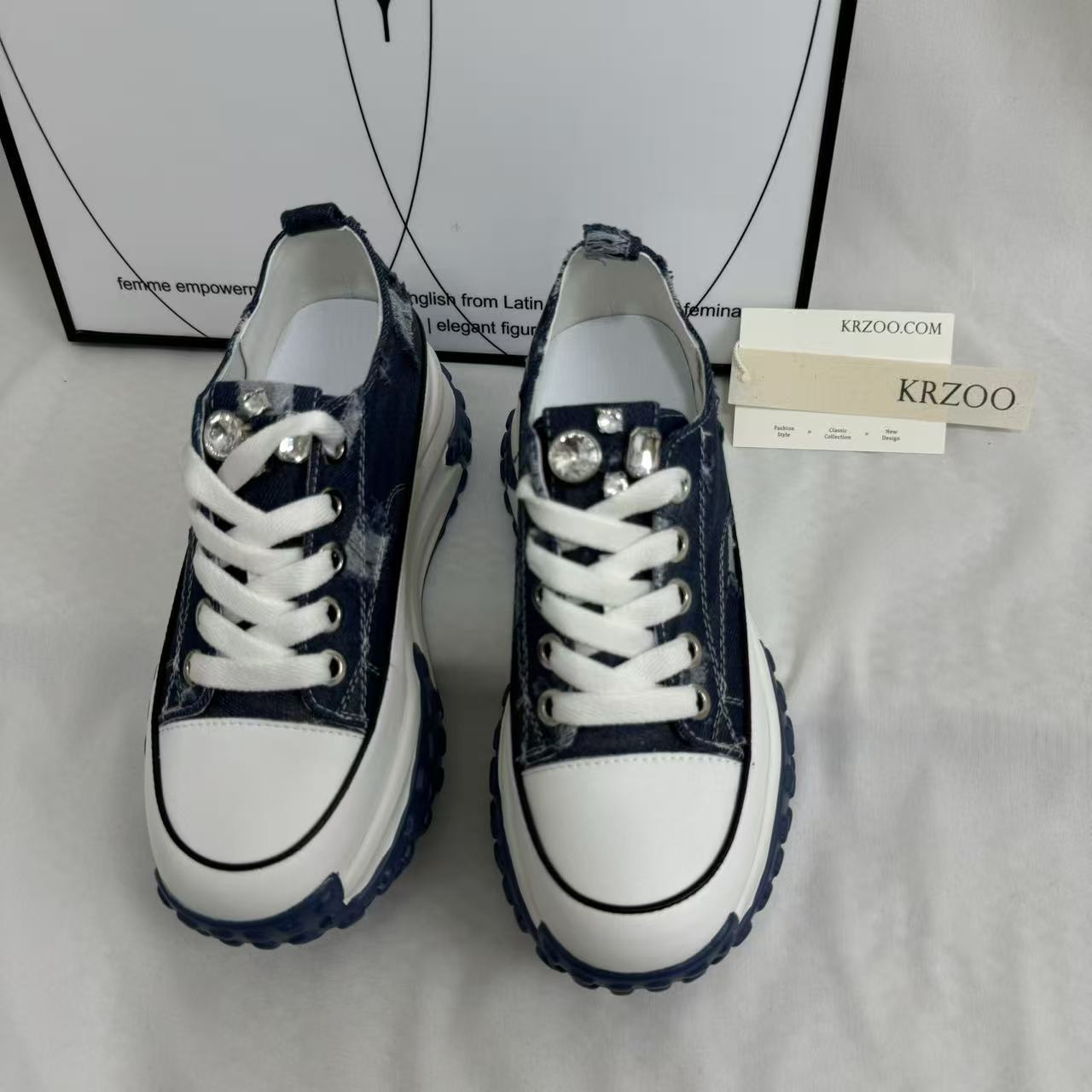 Retro Denim Casual Sneakers