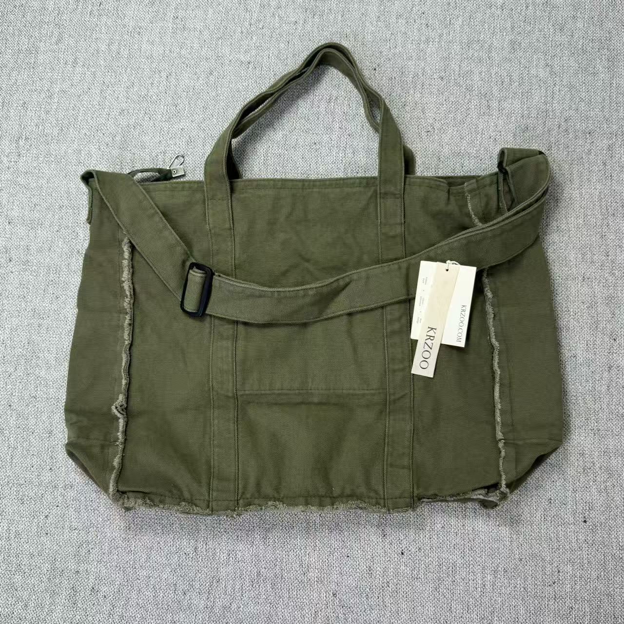 Tote bag with canvas strap