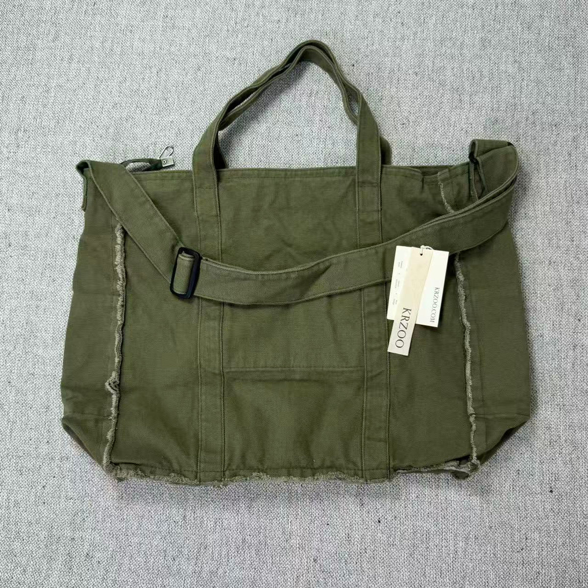Tote bag with canvas strap
