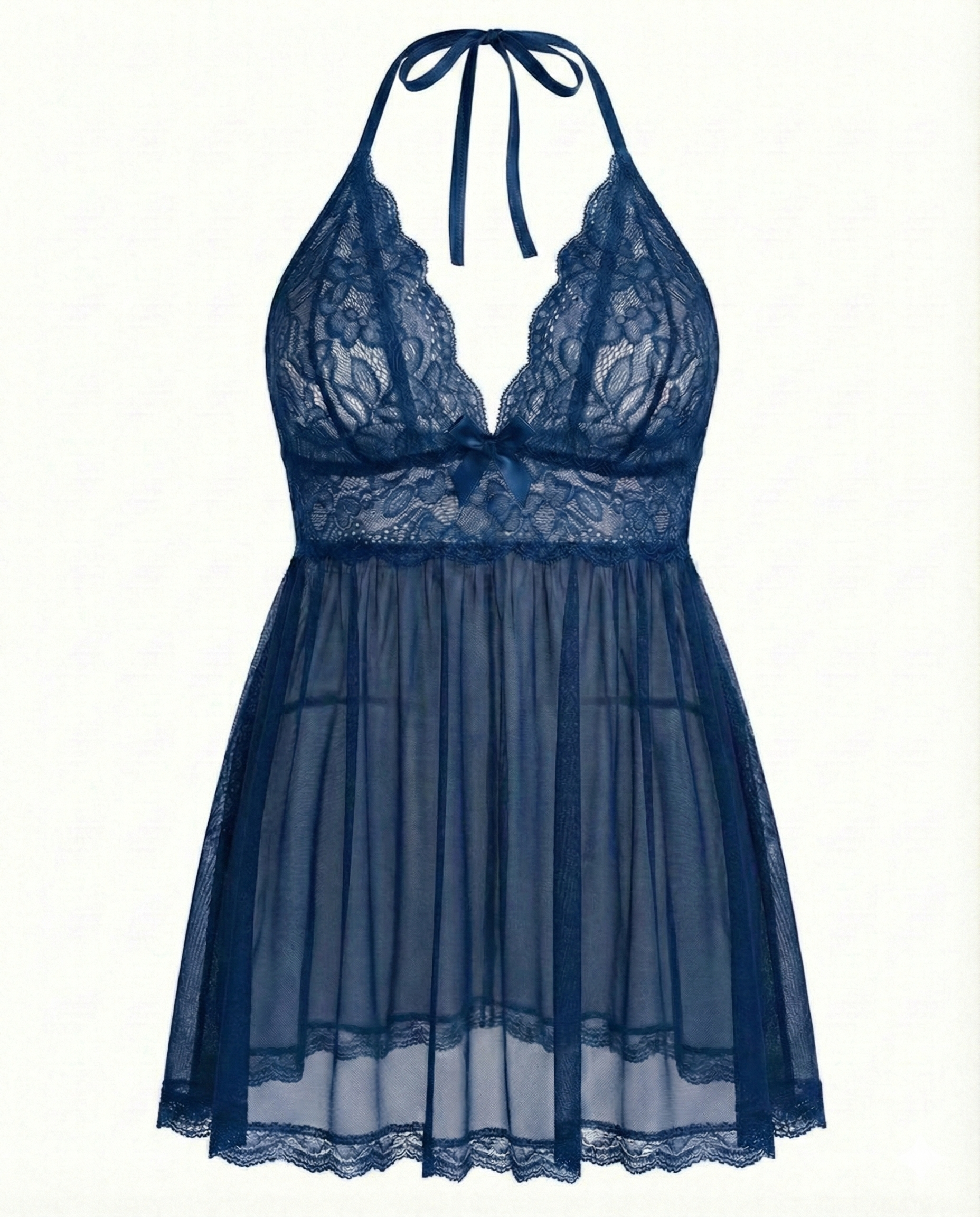 Women's Plus Size Lace Babydoll â€?Mesh Chemise Sleepwear