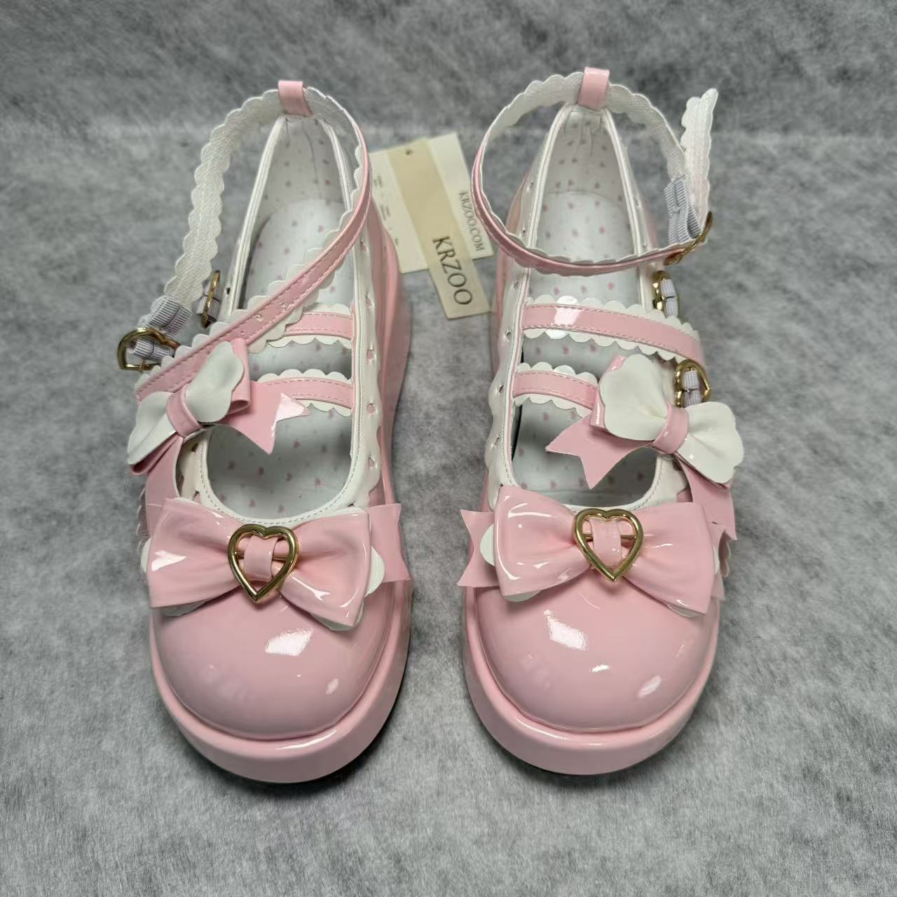 Academic style round-top bow tie JK shoes