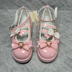 Academic style round-top bow tie JK shoes