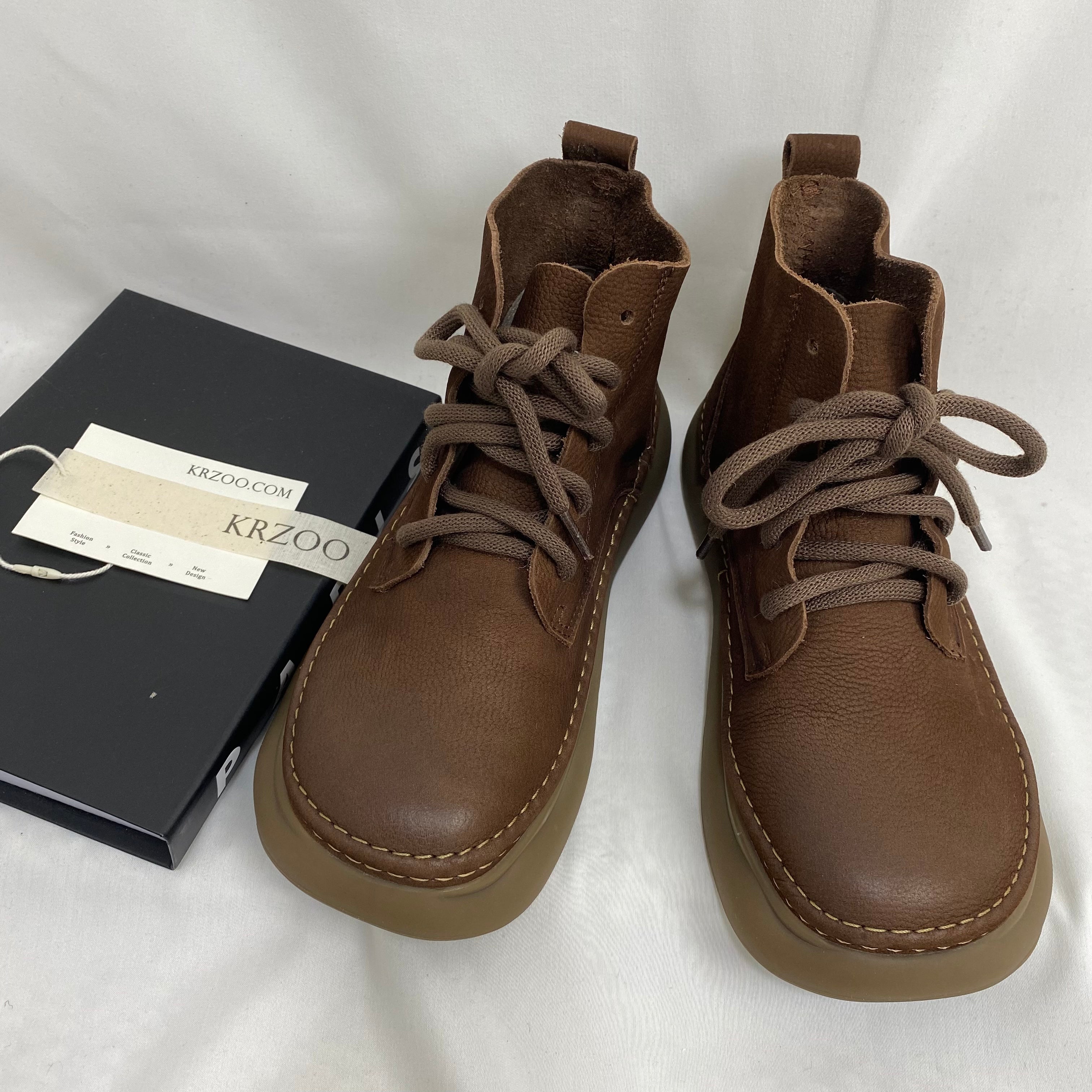 Genuine Leather Ethnic Style Martin Boots