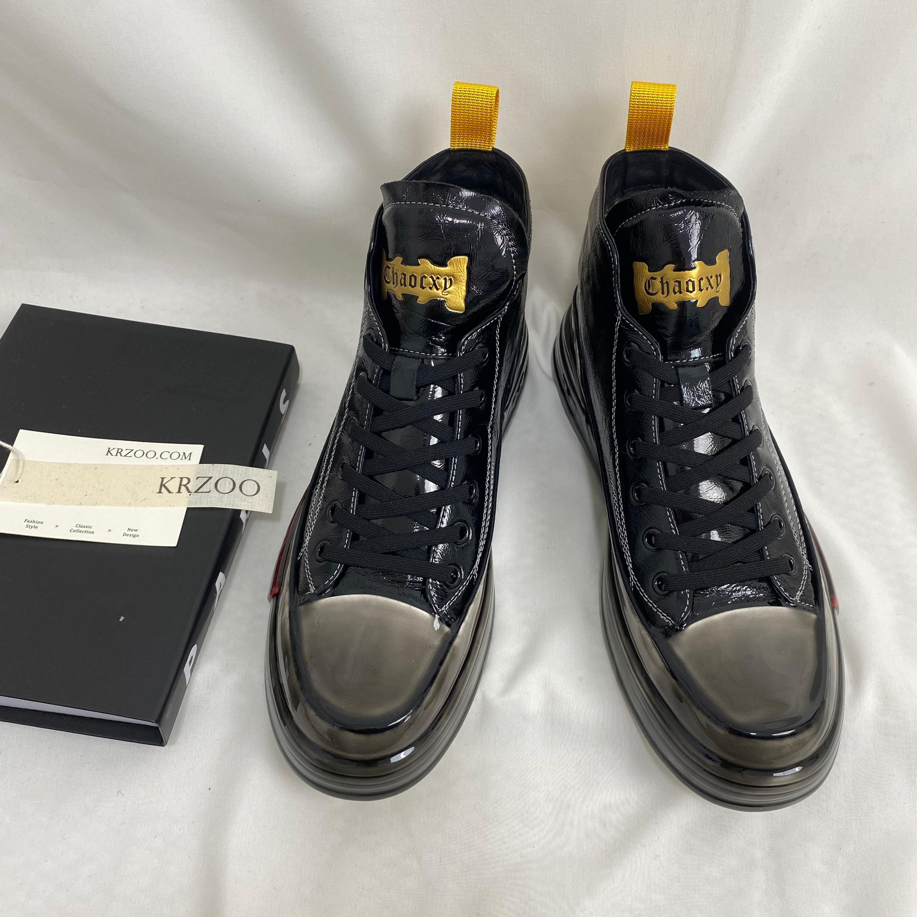 Glued Leather Casual Shoes