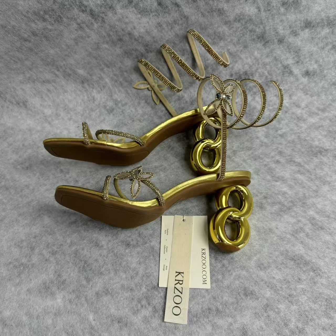Water droplet butterfly 8-inch heels