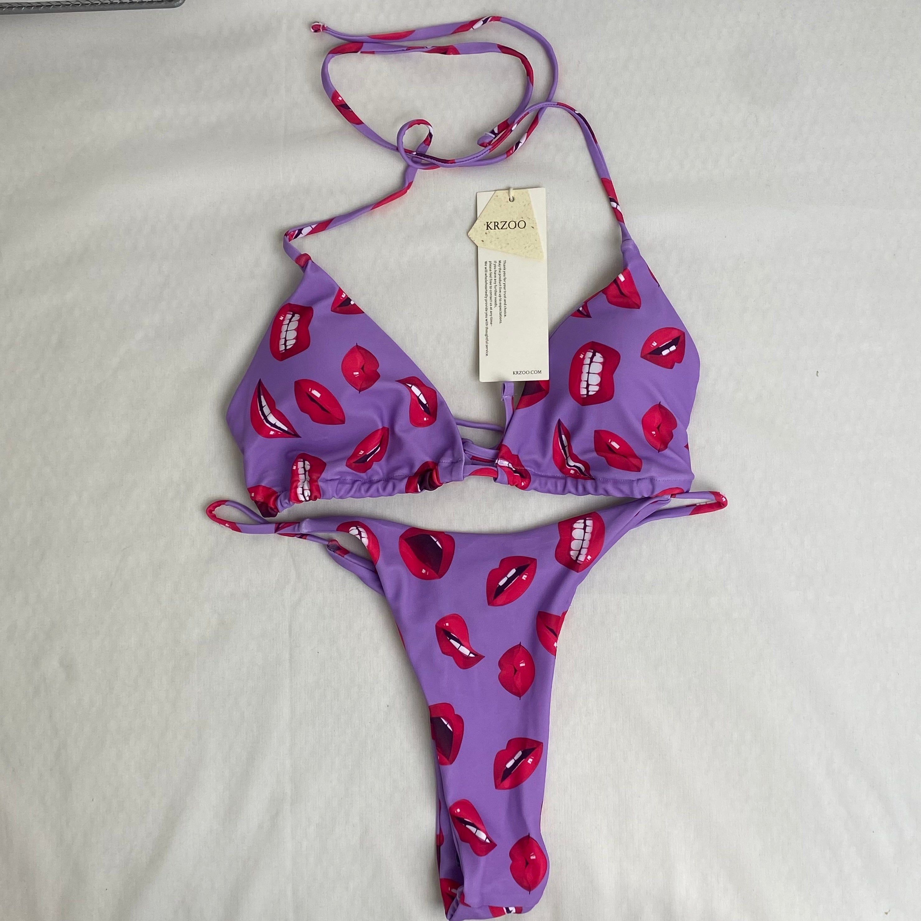 Braided and split swimsuit
