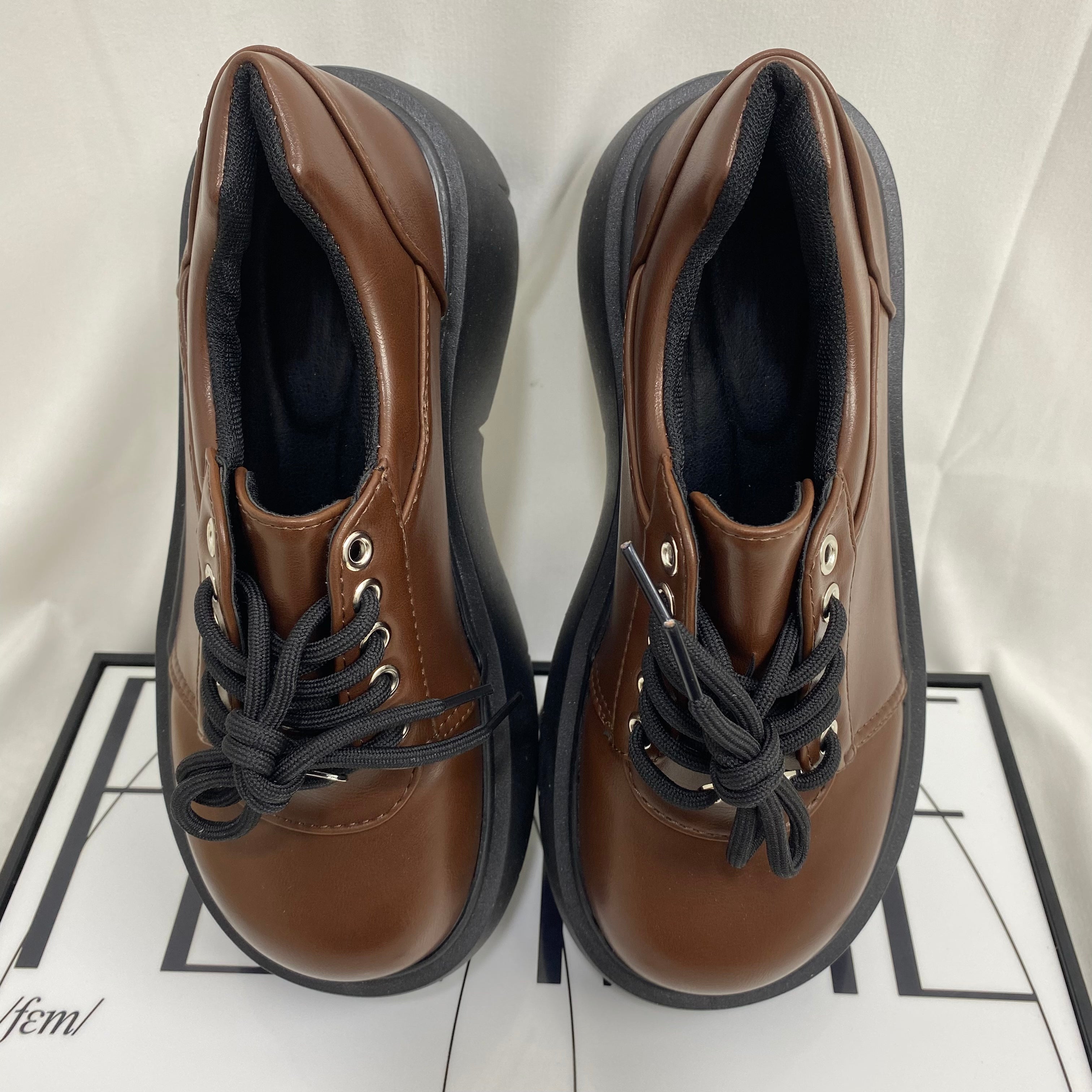 Thick-Soled British-Style Leather Shoes