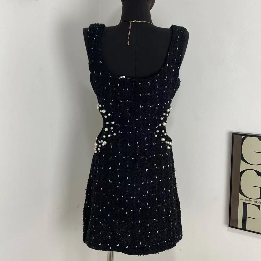 Pearl-Embellished Slip Dress