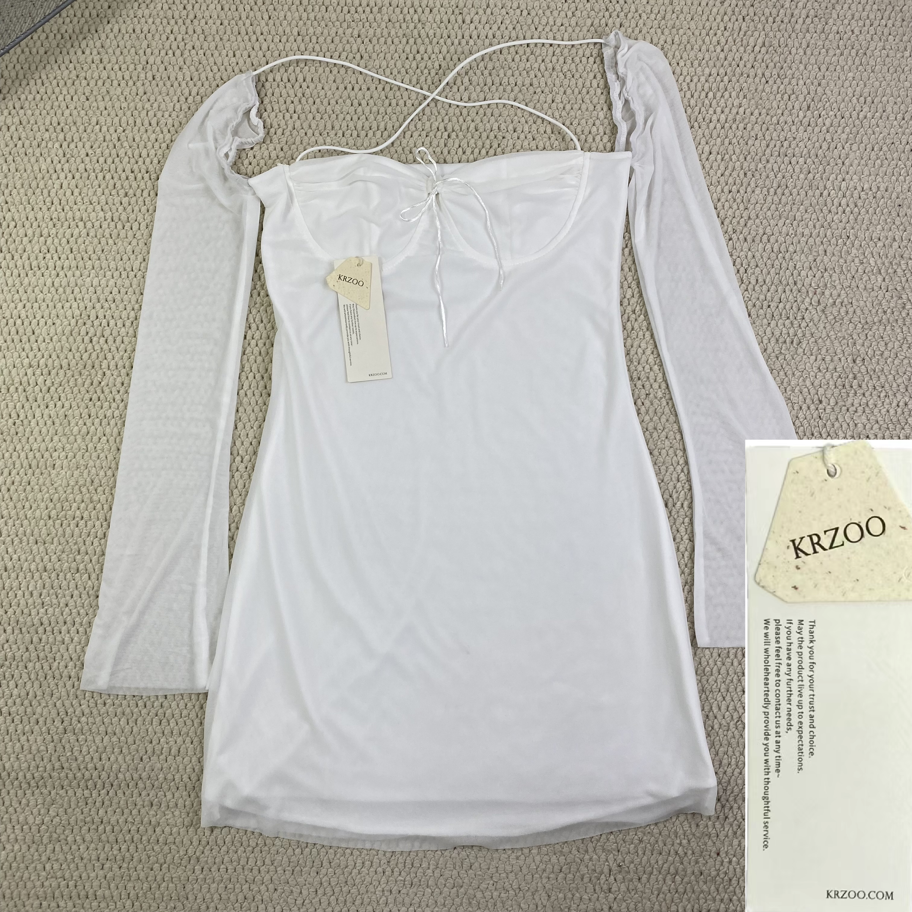 Square-necked wrap-around blouse dress