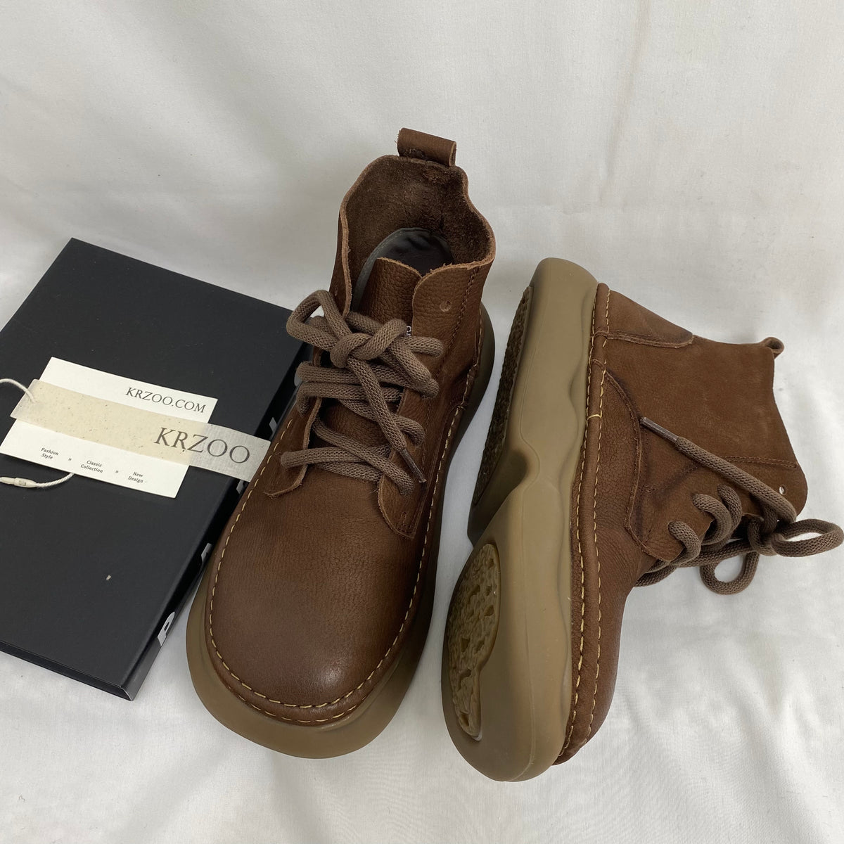 Genuine Leather Ethnic Style Martin Boots