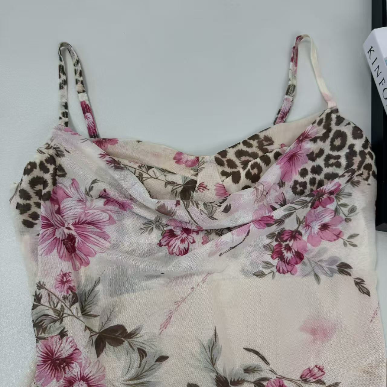 Floral print fitted short dress