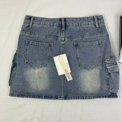 Stretch-fit work pants with pockets short skirt