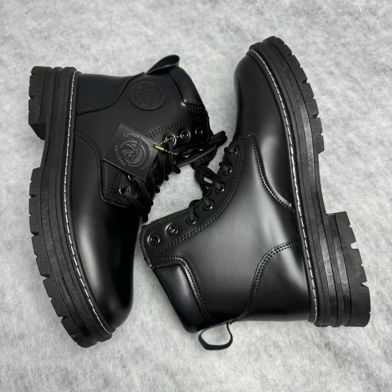 Mid-calf high-top boots
