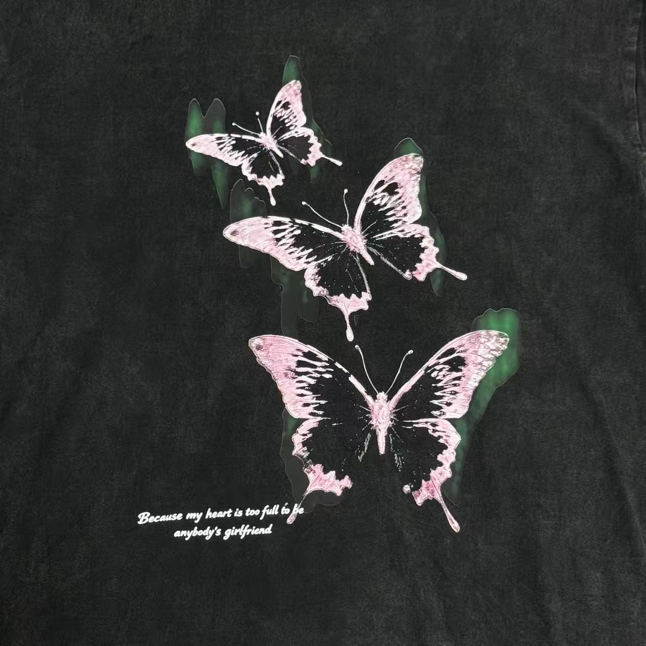 Butterfly Washed Distressed Vintage T-shirt