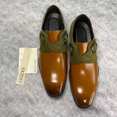Soft-soled one-piece casual leather shoes