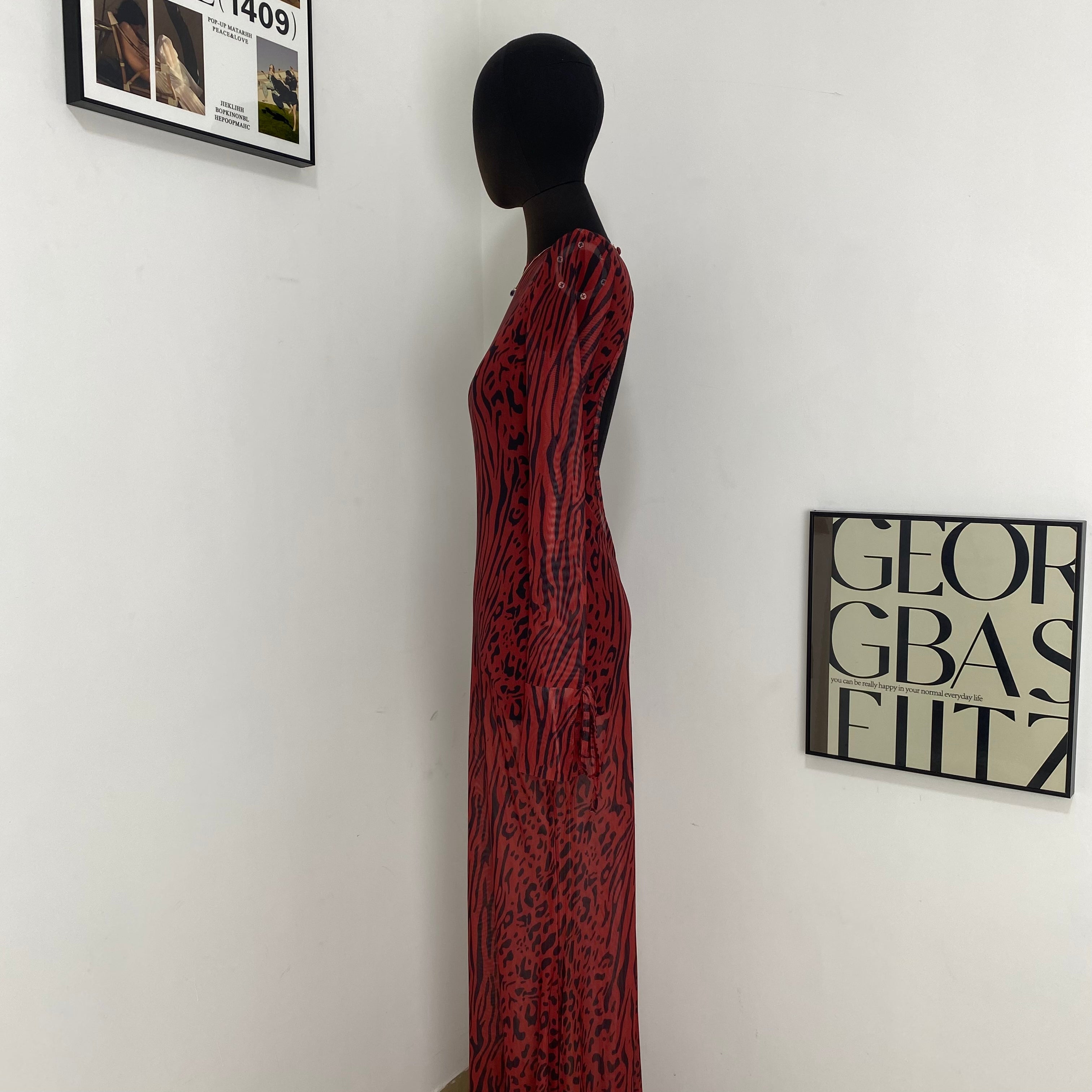Leopard Print Fishtail Dress