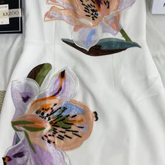 3D Floral A-Line Dress