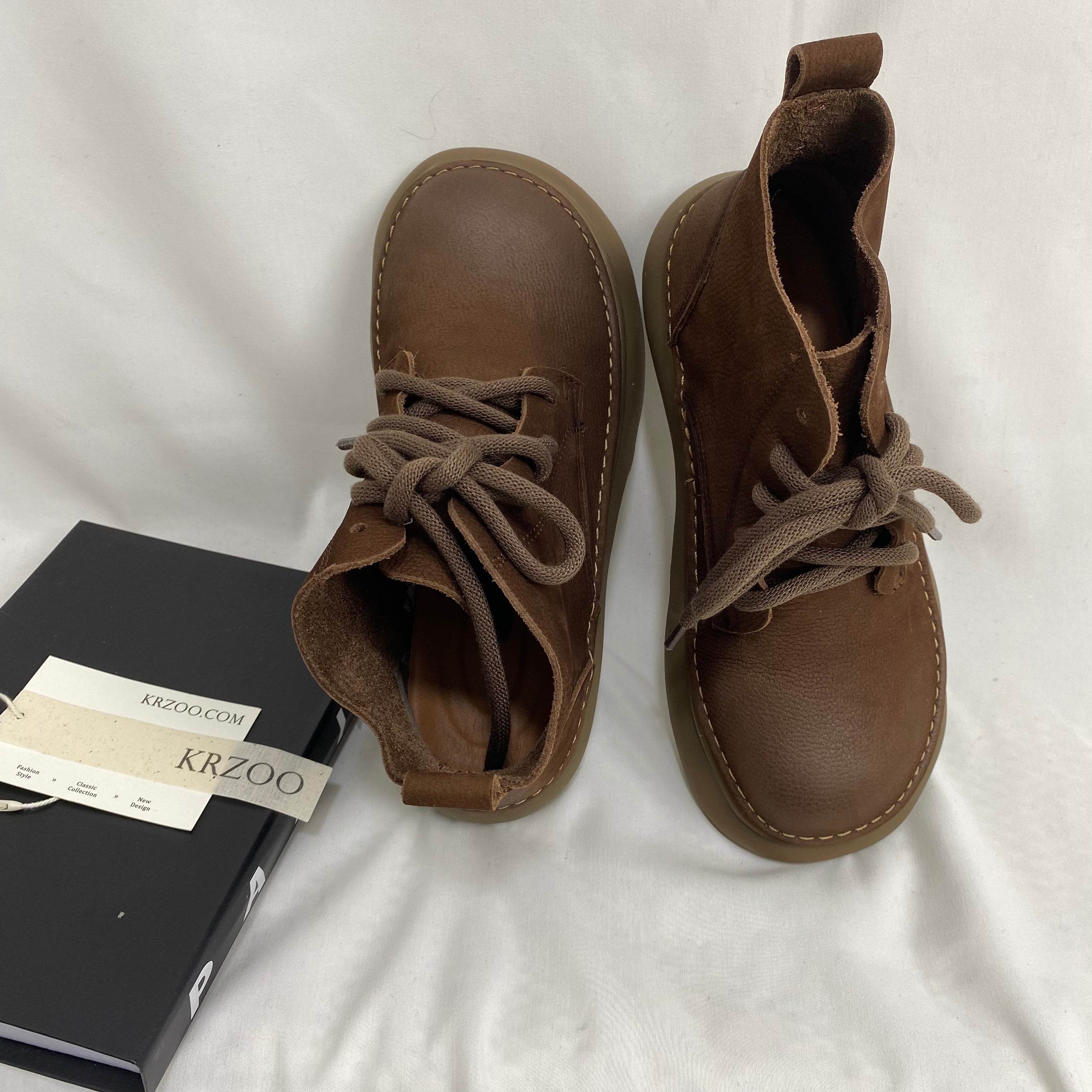 Genuine Leather Ethnic Style Martin Boots