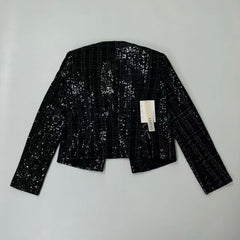 Heavyweight sequined and diamond-studded coat