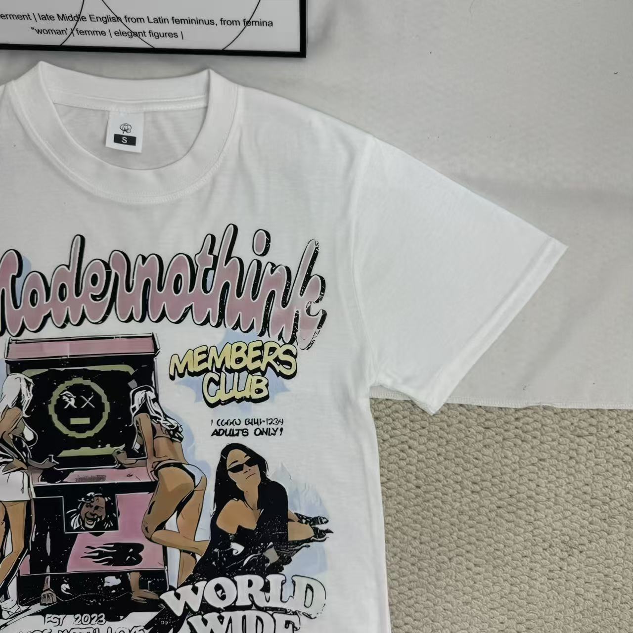 Lip Print Crew Neck Casual Short-Sleeve T-Shirt