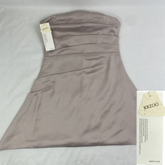 Formal irregular-cut plunging-neckline dress