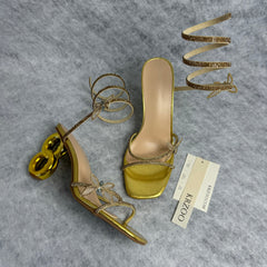 Water droplet butterfly 8-inch heels