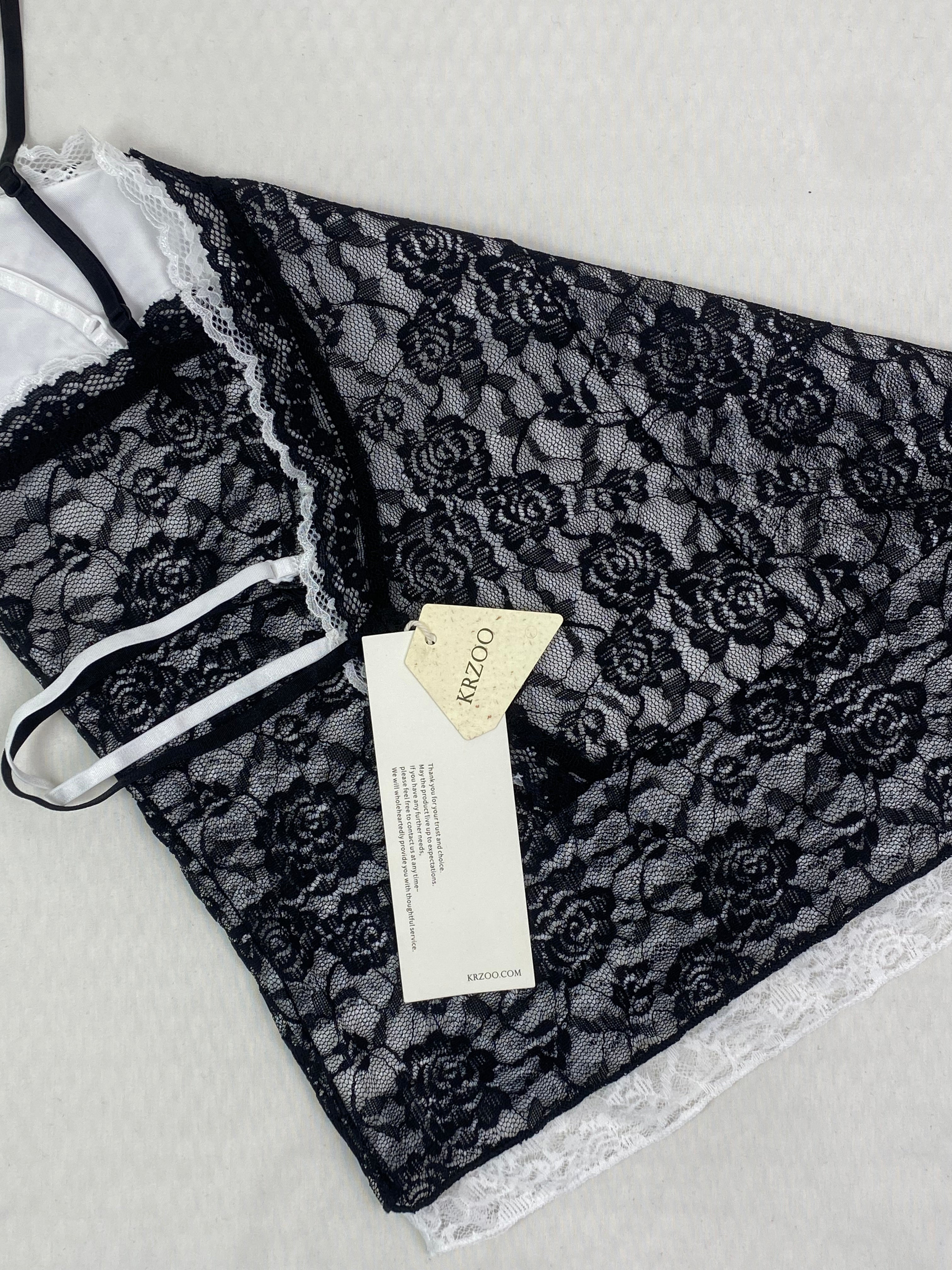 Two-color lace jacquard bandeau top