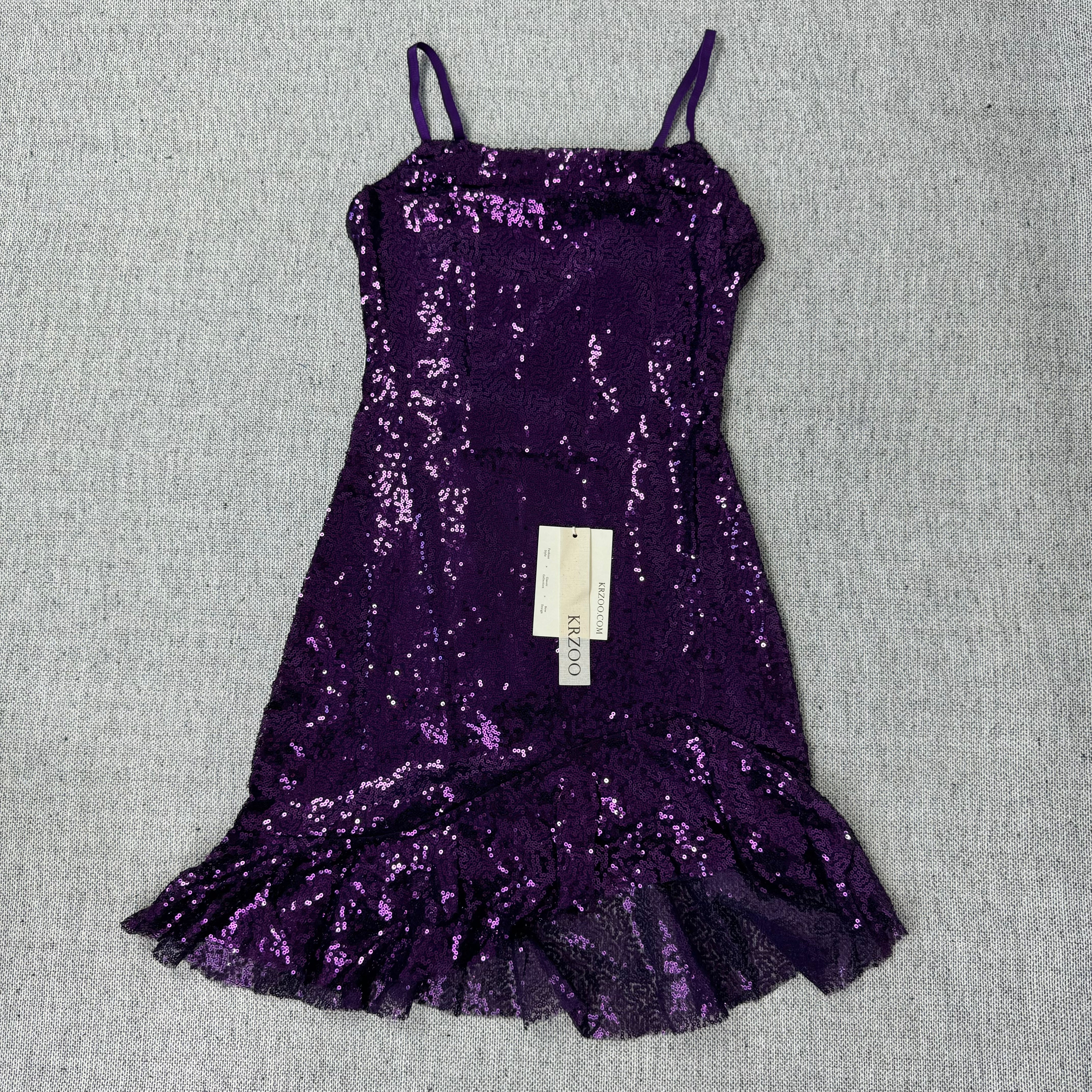 Draped sequin back-crossing strap dress