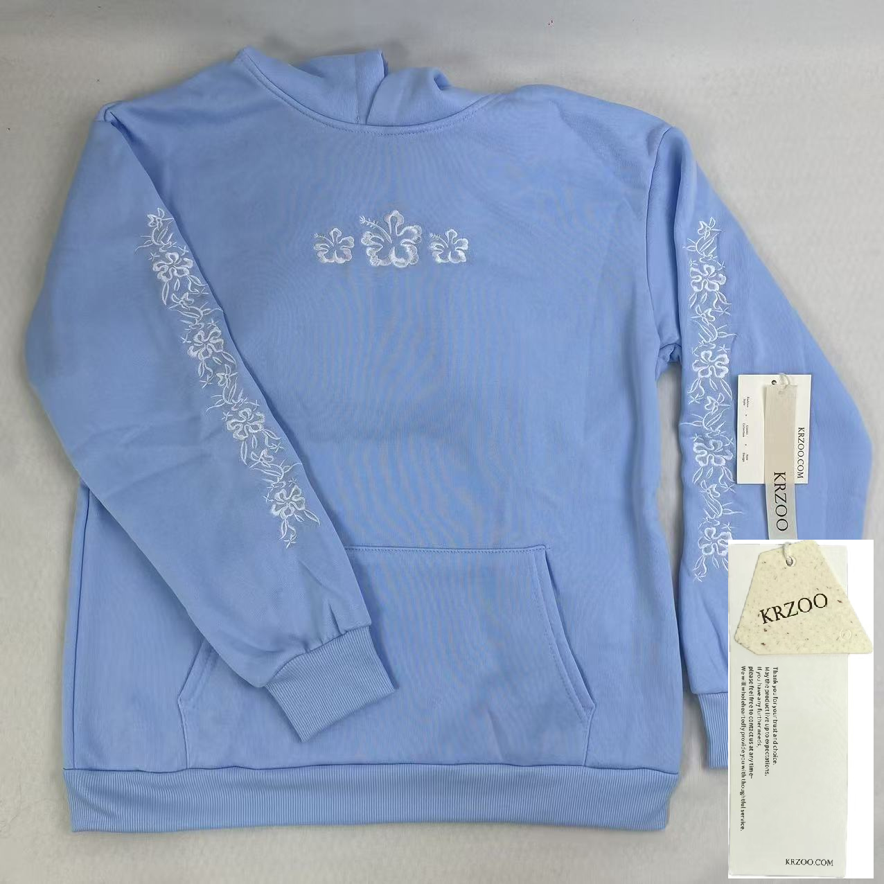 Washed long-sleeved hooded shirt hoodie