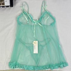 Backless strapless sheer net dress set