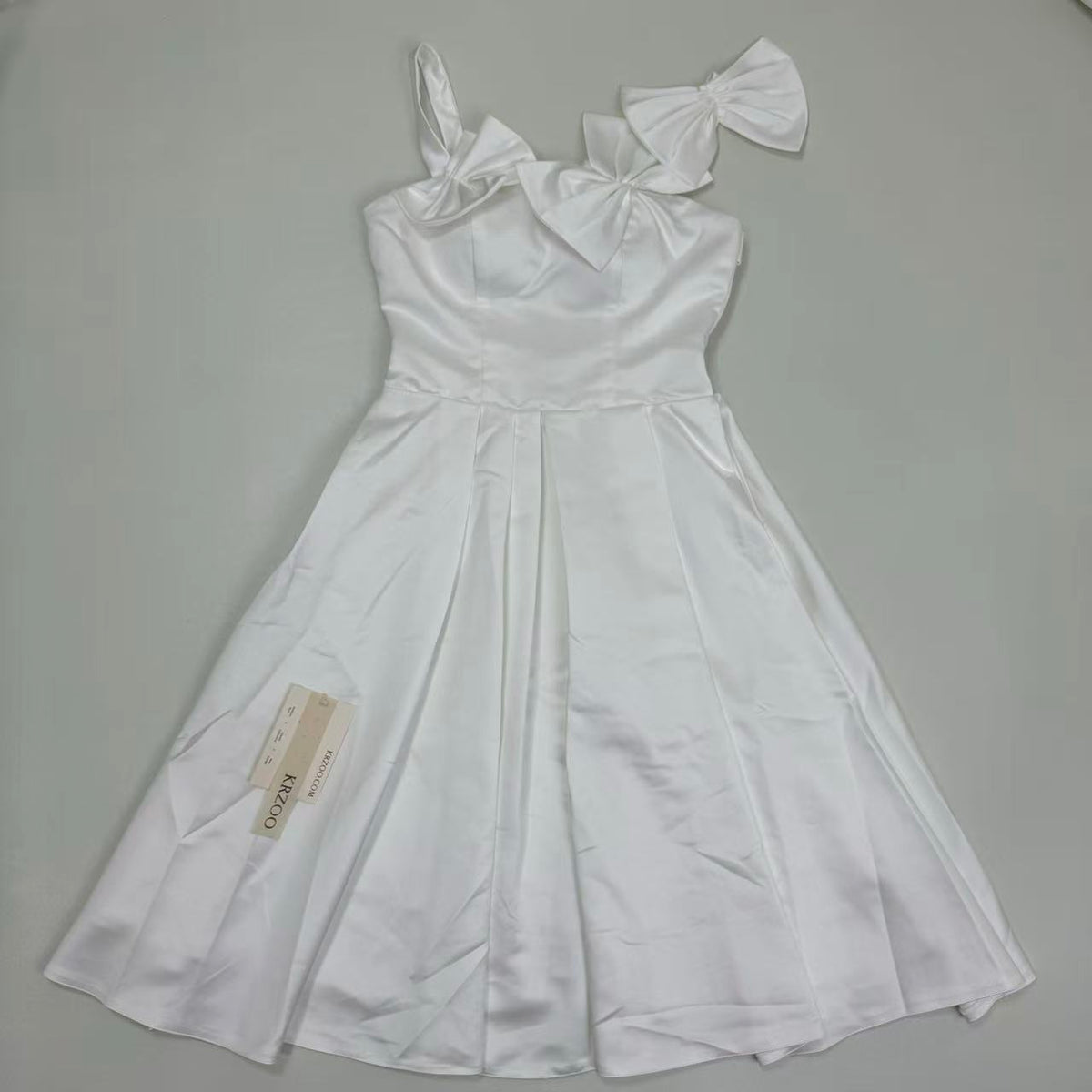 White French-style evening dress