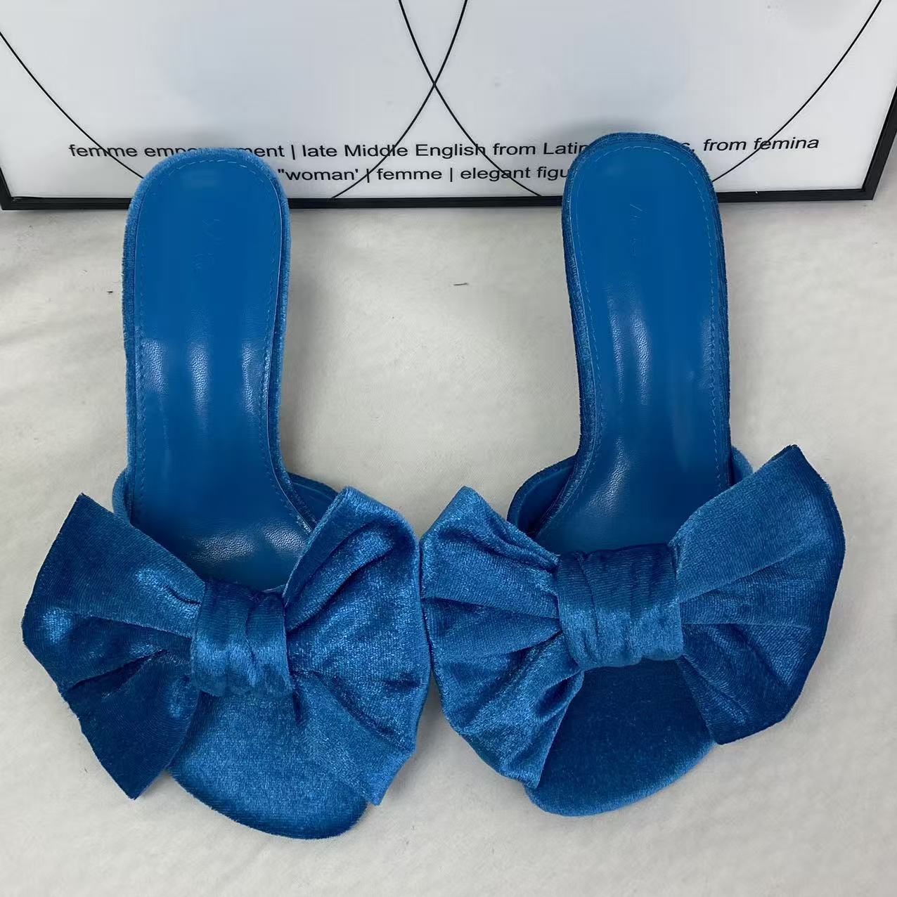 Bows and straps platform low-heeled shoes