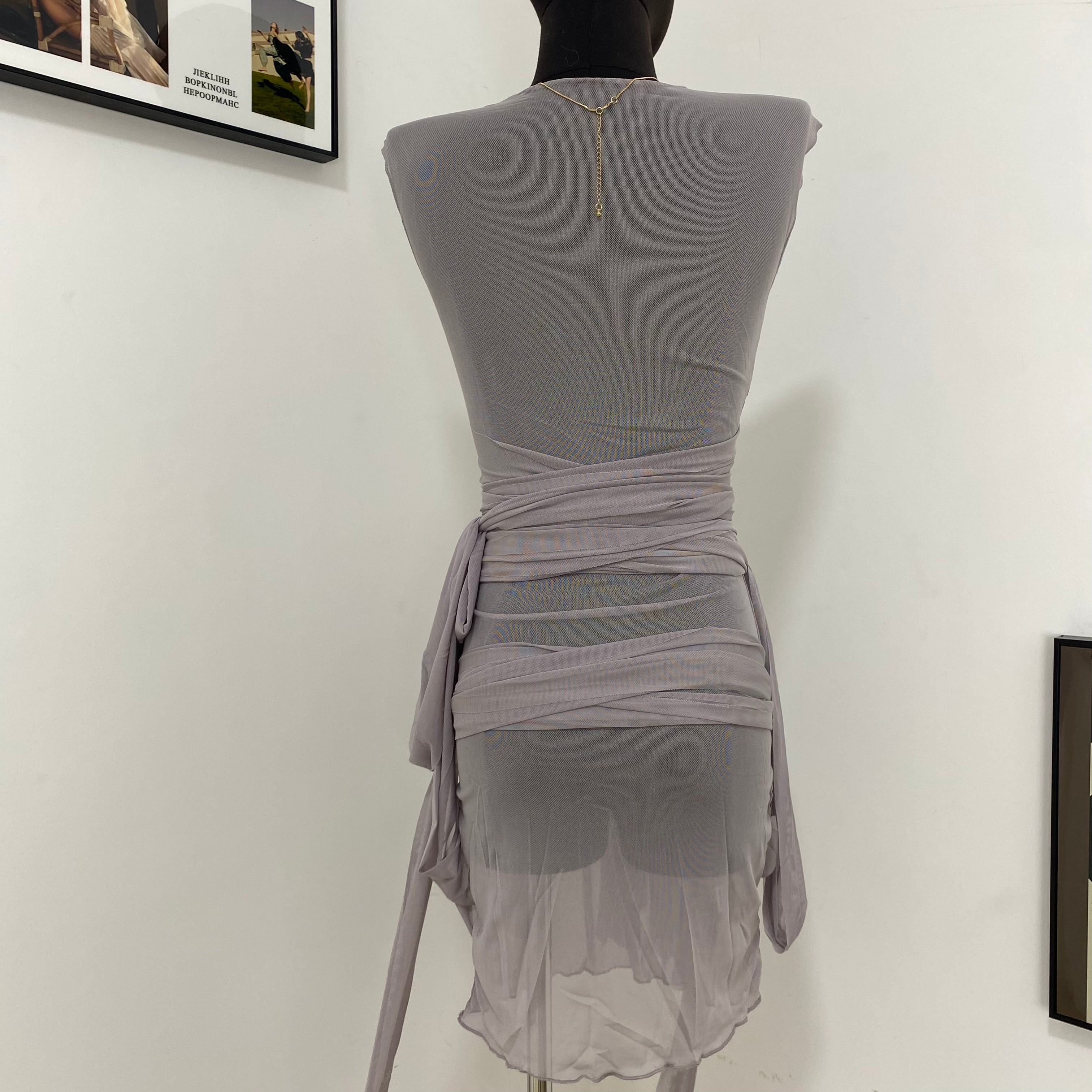 Sleeveless Backless Fitted Dress